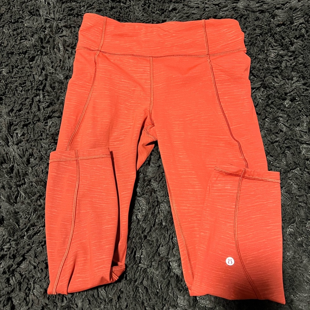 Lulu lemon orange size 8 leggings
